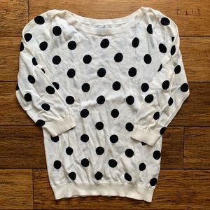 Old Navy Polka Dot 3/4 Sleeve Sweater - Size Extra Small
